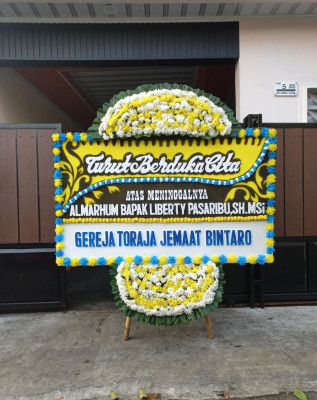 Papan Bunga Duka di Coblong